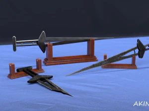 akinak sword -- 9 game models -- of the v century 3D Model