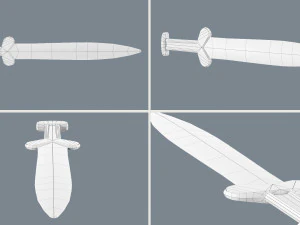 akinak sword -- 9 game models -- of the v century 3D Model