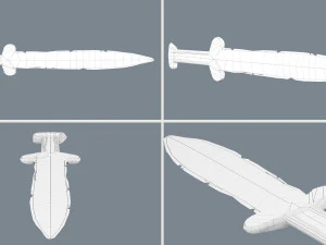 akinak sword -- 9 game models -- of the v century 3D Model