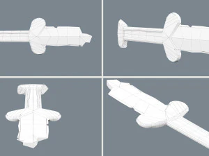 akinak sword -- 9 game models -- of the v century 3D Model