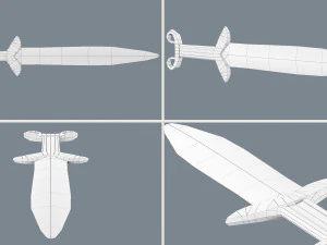 akinak sword -- 9 game models -- of the v century 3D Model