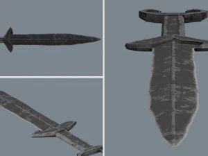 akinak sword -- 9 game models -- of the v century 3D Model
