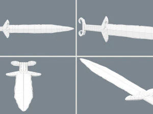 akinak sword -- 9 game models -- of the v century 3D Model