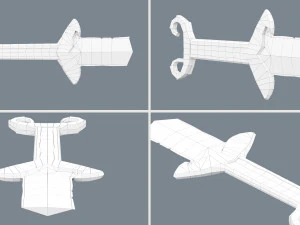akinak sword -- 9 game models -- of the v century 3D Model
