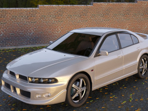 mitsubishi galant 1996 - 1999 -- 8th generation -- sedan 3D Model