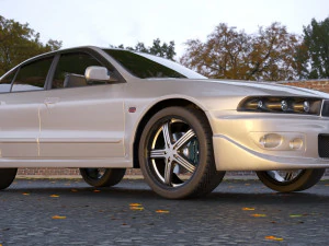 mitsubishi galant 1996 - 1999 -- 8th generation -- sedan 3D Model