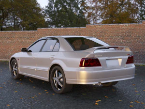 mitsubishi galant 1996 - 1999 -- 8th generation -- sedan 3D Model