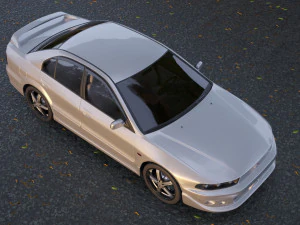 mitsubishi galant 1996 - 1999 -- 8th generation -- sedan 3D Model