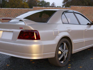 mitsubishi galant 1996 - 1999 -- 8th generation -- sedan 3D Model