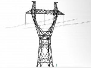 power line p1 pbr -- metal structures -- supporting structures -- 3D Model
