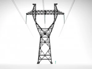 power line p1 pbr -- metal structures -- supporting structures -- 3D Model