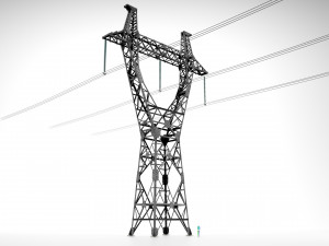 power line p1 pbr -- metal structures -- supporting structures -- Modèle 3D