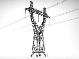 power line p1 pbr -- metal structures -- supporting structures -- 3D Model