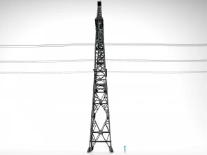 power line p1 pbr -- metal structures -- supporting structures -- 3D Model