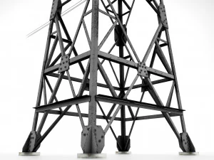 power line p1 pbr -- metal structures -- supporting structures -- 3D Model