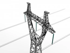 power line p1 pbr -- metal structures -- supporting structures -- 3D Model