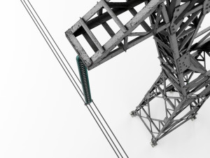 power line p1 pbr -- metal structures -- supporting structures -- Modèle 3D