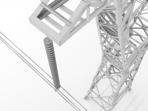 power line p1 pbr -- metal structures -- supporting structures -- Modèle 3D