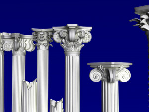 columns classic Modello 3D