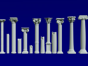 columns classic Modello 3D