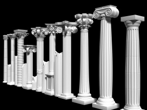 columns classic Modello 3D