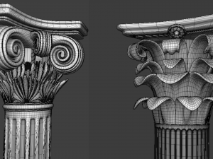 columns classic Modello 3D