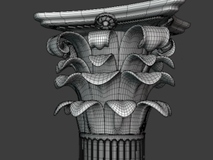columns classic Modello 3D
