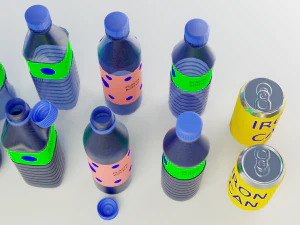 collecte de bouteilles en plastique Modèle 3D