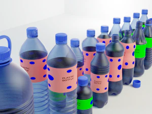 collecte de bouteilles en plastique Modèle 3D