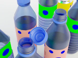 collecte de bouteilles en plastique Modèle 3D