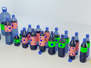 plastic bottle collection Modelo 3D