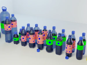 collecte de bouteilles en plastique Modèle 3D