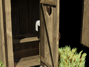 out house high low polygon 3D 模型
