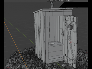 out house high low polygon 3D 模型