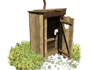 out house high low polygon 3D 模型