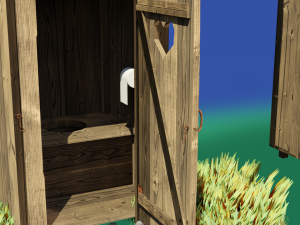 out house high low polygon 3D 模型