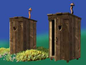 out house high low polygon 3D 模型