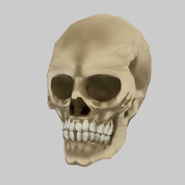 scull 3d low polygon 3D Model .c4d .max .obj .3ds .fbx .stl .blend 