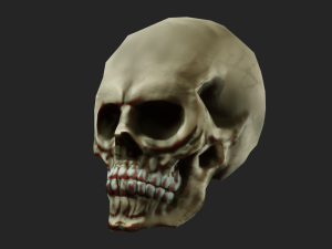 scull 3d low polygon 3D Model