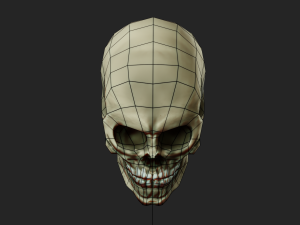 scull 3d low polygon 3D Model