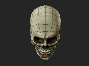 scull 3d low polygon 3D Model