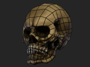 scull 3d low polygon 3D Model