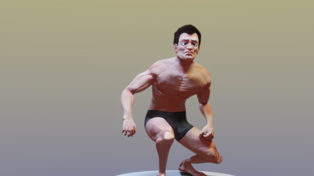 sports man 3d lowpolygon low-poly Modelo 3D .c4d .max .obj .3ds .fbx .stl .blend 