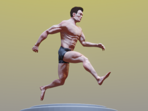 sports man 3d lowpolygon low-poly Modelo 3D