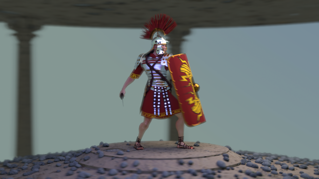 roman warrior option 3d lowpolygon modell 3D मॉडल .c4d .max .obj .3ds .fbx .stl .blend