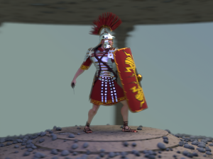roman warrior option 3d lowpolygon modell 3D Model