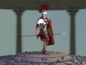 roman warrior option 3d lowpolygon modell 3D मॉडल