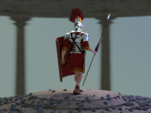 roman warrior option 3d lowpolygon modell 3D मॉडल