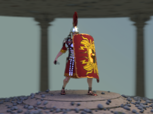 roman warrior option 3d lowpolygon modell 3D मॉडल