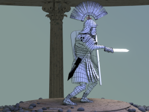 roman warrior option 3d lowpolygon modell 3D मॉडल